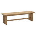 Panca in legno con finitura naturale
