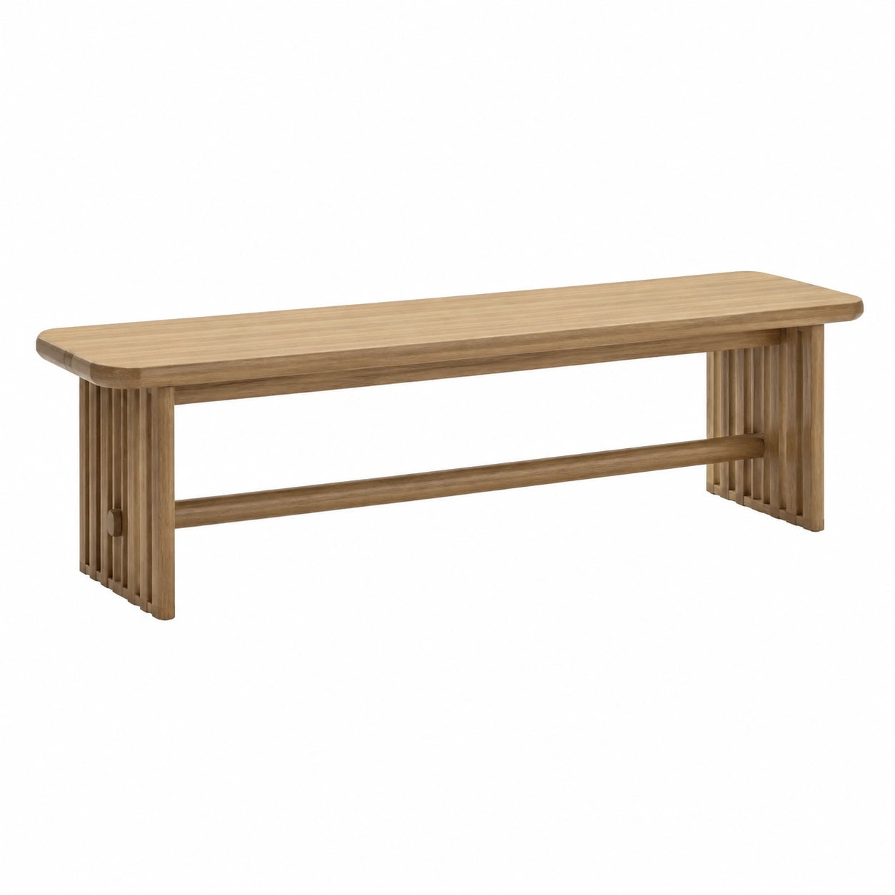 Panca in legno con finitura naturale