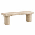 Panca in travertino beige naturale 120x30x40 cm