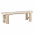Panca in pietra travertino beige 150x40x45 cm